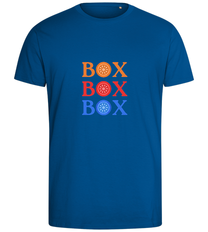 Box Box Box Design - Comfort men's fitted t-shirt_ROYAL_front