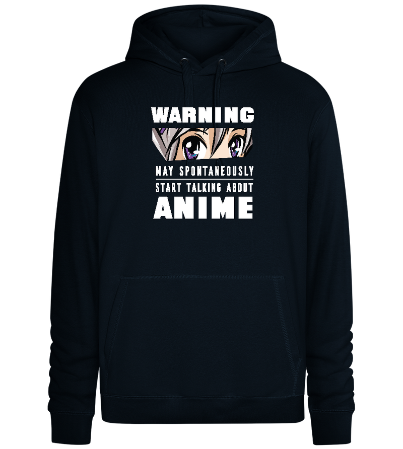 Spontaneously Talking About Anime Design - Premium unisex hoodie_BLACK_front