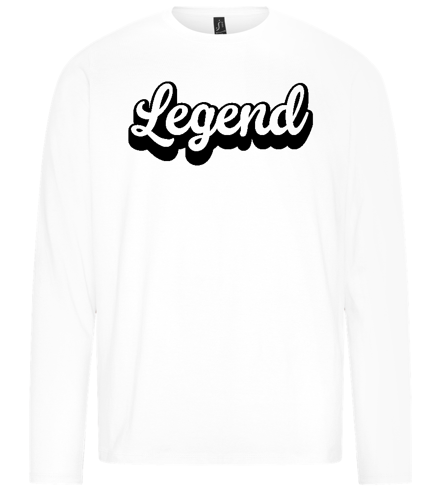 Legend Design - Premium men's long sleeve t-shirt_WHITE_front