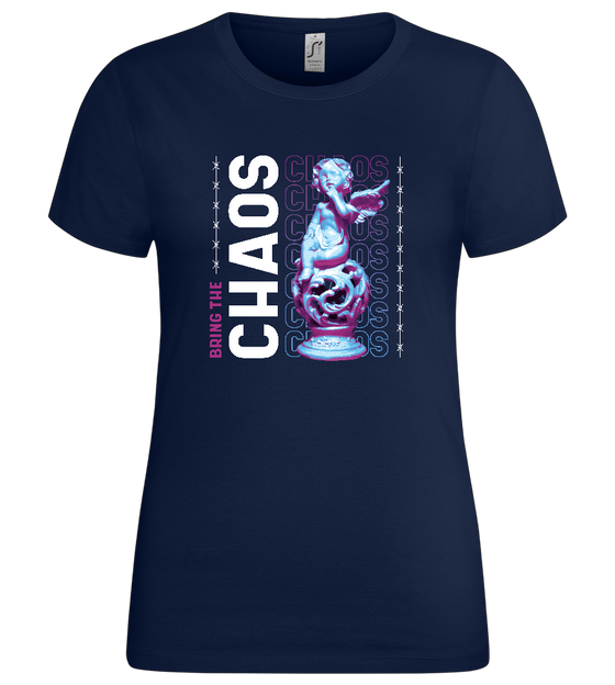 Bring the Chaos Design - Premium women's t-shirt_MARINE_front