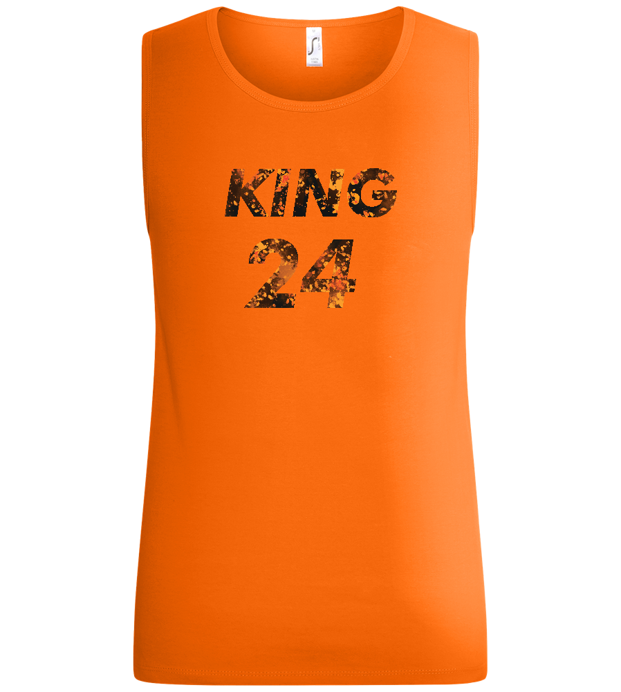 KING 24 Design - Basic men's tank top_ORANGE_front