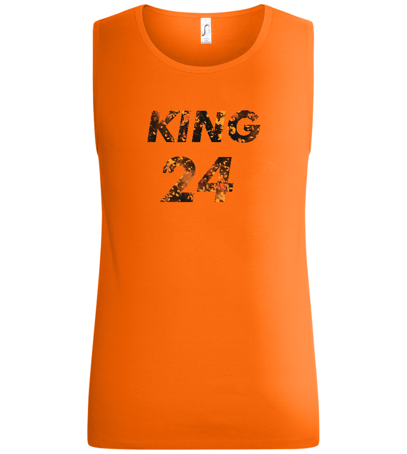 KING 24 Design - Basic men's tank top_ORANGE_front