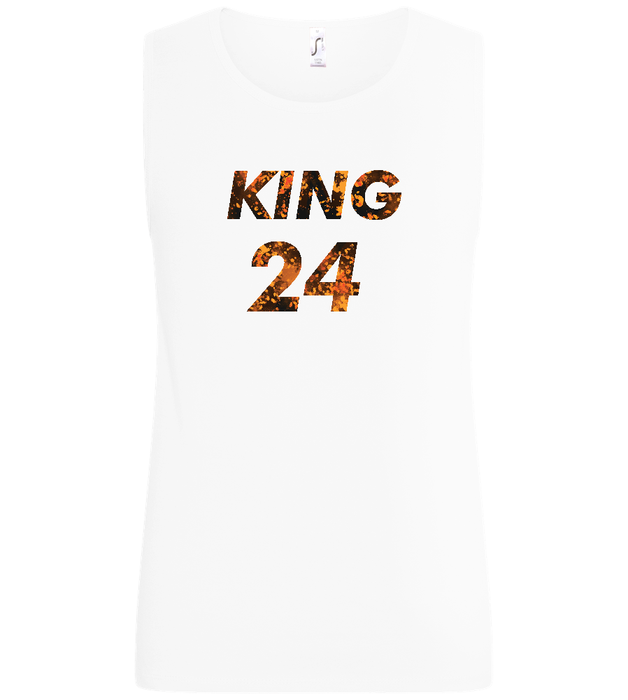 KING 24 Design - Basic men's tank top_WHITE_front