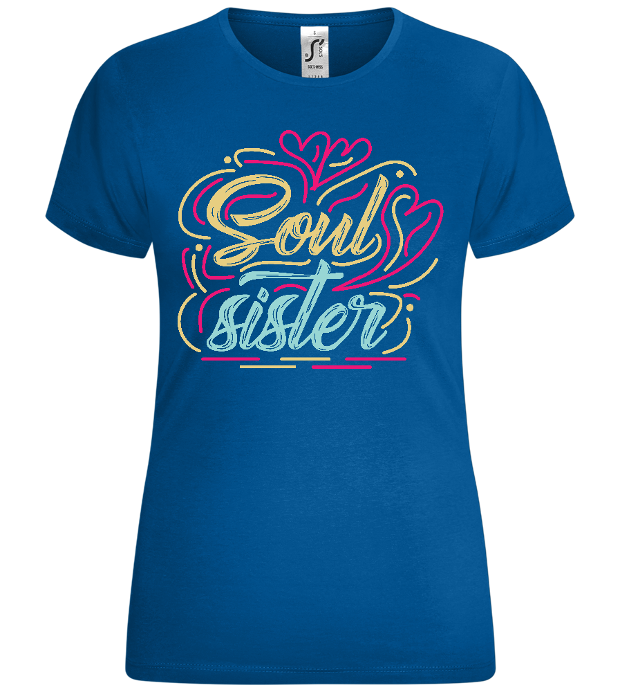 Colorful Soul Sister Design - Comfort women's t-shirt_ROYAL_front