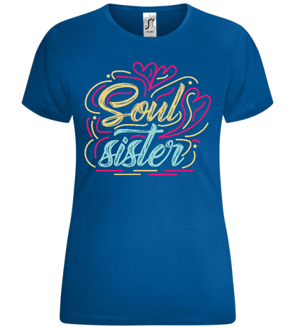 Colorful Soul Sister Design - Comfort women's t-shirt_ROYAL_front