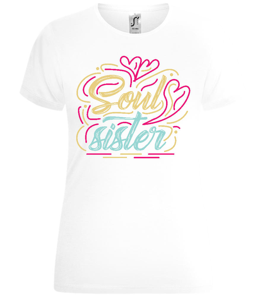 Colorful Soul Sister Design - Comfort women's t-shirt_WHITE_front