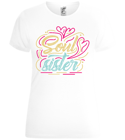 Colorful Soul Sister Design - Comfort women's t-shirt_WHITE_front