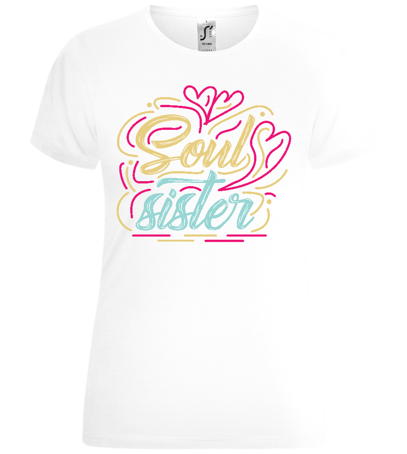 Colorful Soul Sister Design - Comfort women's t-shirt_WHITE_front