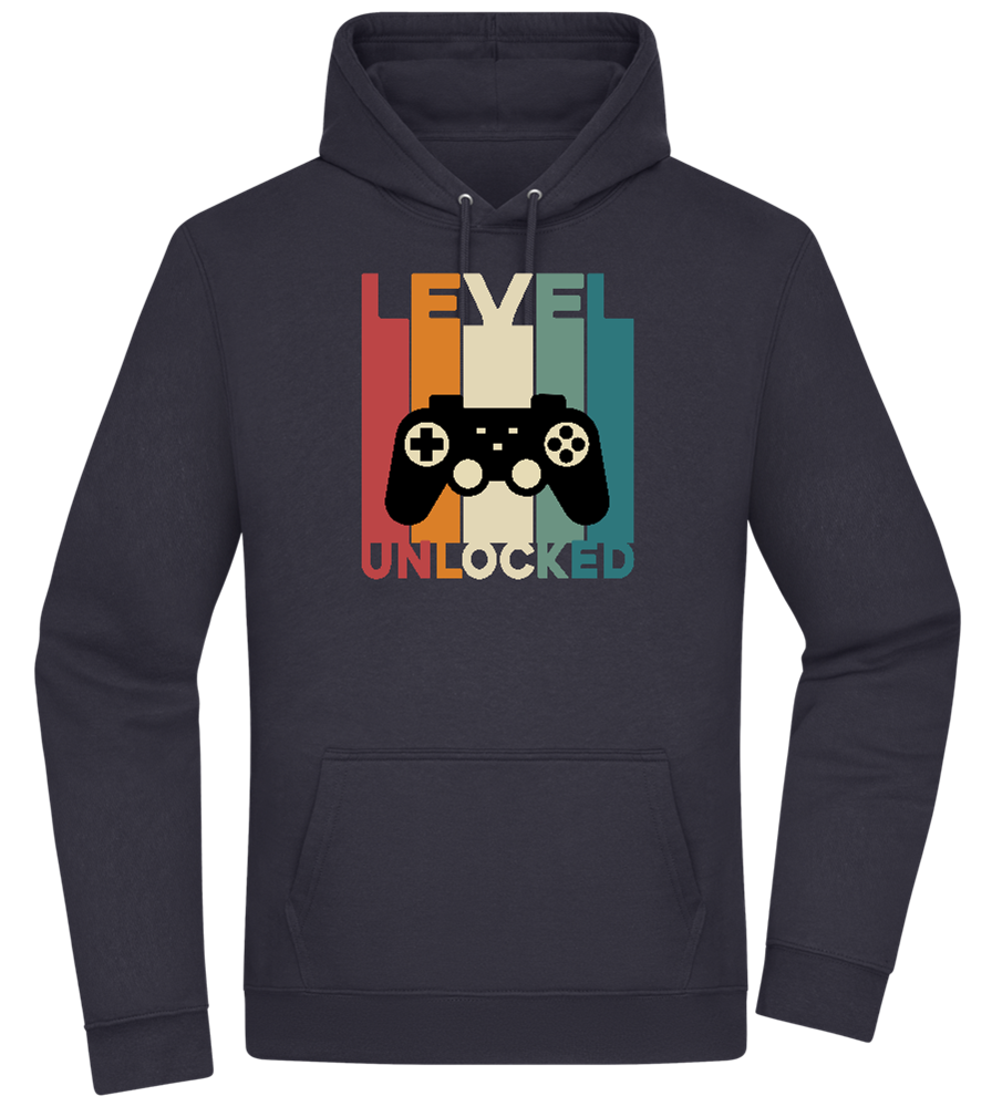 Level Unlocked Game Controller Design - Premium Essential Unisex Hoodie_FRENCH NAVY_front