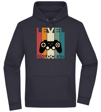 Level Unlocked Game Controller Design - Premium Essential Unisex Hoodie_FRENCH NAVY_front