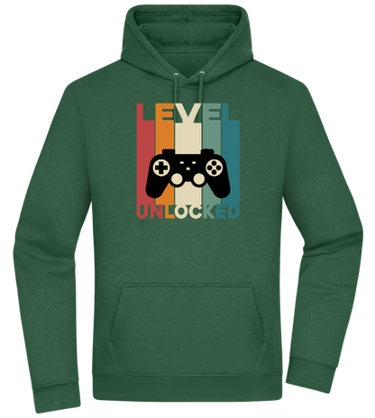 Level Unlocked Game Controller Design - Premium Essential Unisex Hoodie_GREEN BOTTLE_front