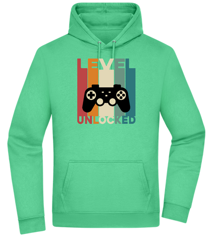 Level Unlocked Game Controller Design - Premium Essential Unisex Hoodie_SPRING GREEN_front