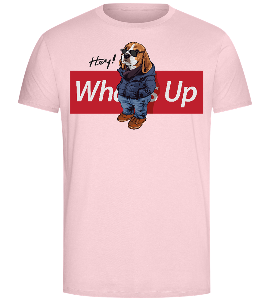 What's Up Dog Design - Comfort Unisex T-Shirt_CANDY PINK_front