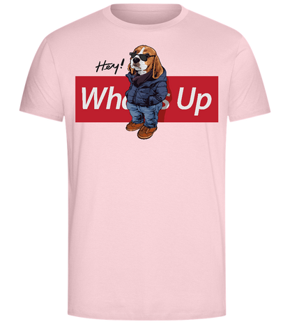 What's Up Dog Design - Comfort Unisex T-Shirt_CANDY PINK_front