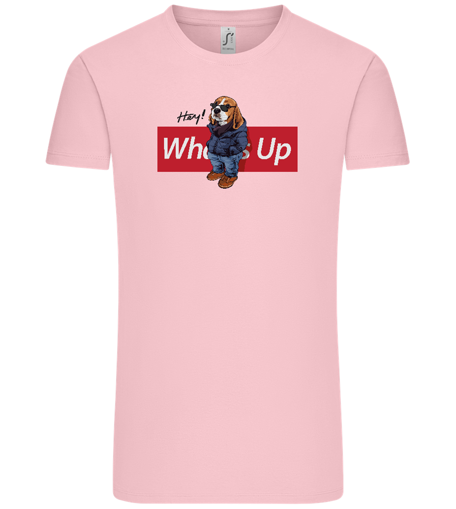 What's Up Dog Design - Comfort Unisex T-Shirt_CANDY PINK_front