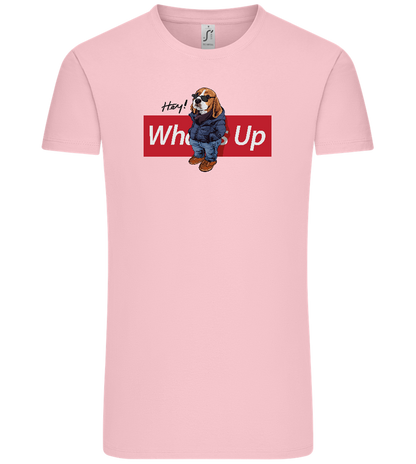 What's Up Dog Design - Comfort Unisex T-Shirt_CANDY PINK_front