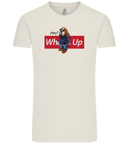 What's Up Dog Design - Comfort Unisex T-Shirt_ECRU_front