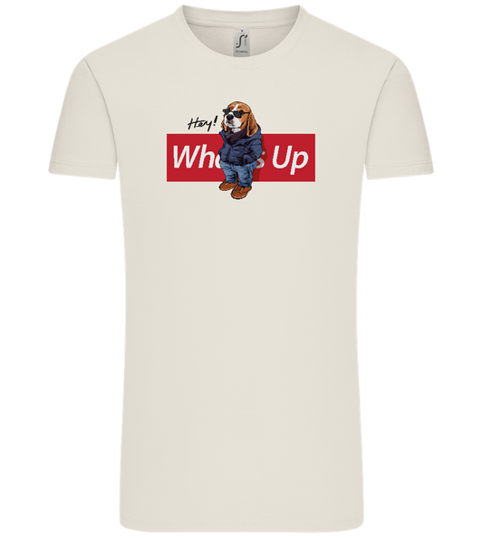 What's Up Dog Design - Comfort Unisex T-Shirt_ECRU_front