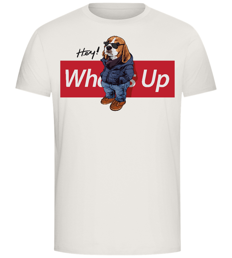 What's Up Dog Design - Comfort Unisex T-Shirt_ECRU_front