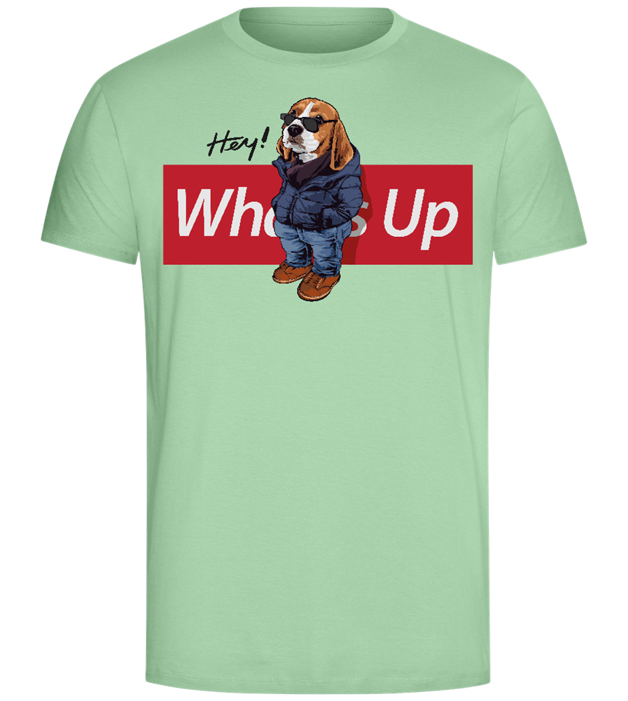 What's Up Dog Design - Comfort Unisex T-Shirt_ICE GREEN_front