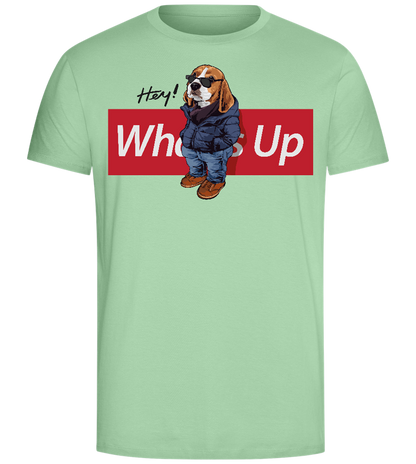 What's Up Dog Design - Comfort Unisex T-Shirt_ICE GREEN_front