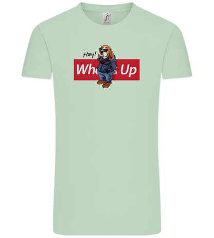 What's Up Dog Design - Comfort Unisex T-Shirt_ICE GREEN_front