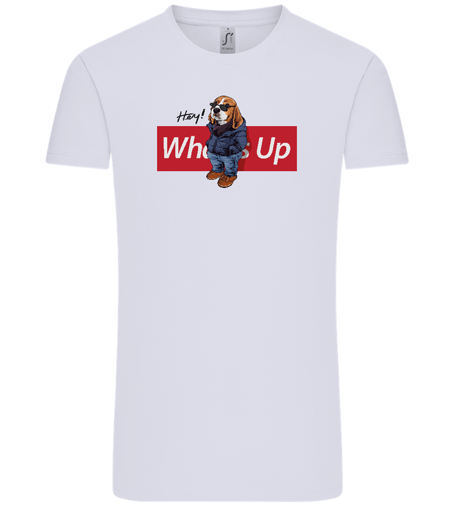 What's Up Dog Design - Comfort Unisex T-Shirt_LILAK_front
