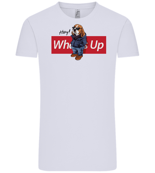 What's Up Dog Design - Comfort Unisex T-Shirt_LILAK_front