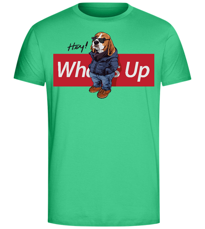 What's Up Dog Design - Comfort Unisex T-Shirt_SPRING GREEN_front