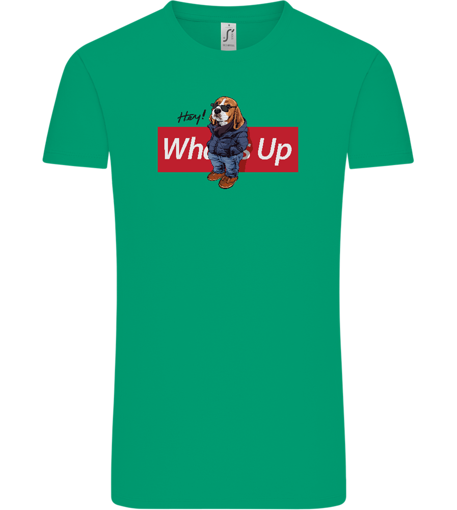 What's Up Dog Design - Comfort Unisex T-Shirt_SPRING GREEN_front