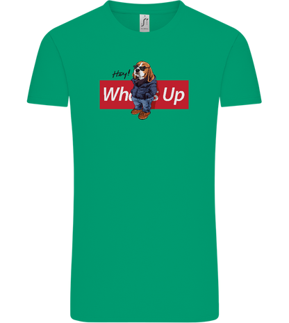 What's Up Dog Design - Comfort Unisex T-Shirt_SPRING GREEN_front