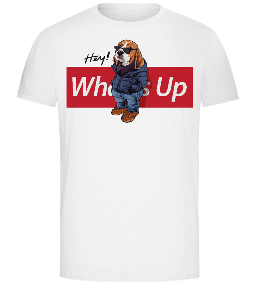 What's Up Dog Design - Comfort Unisex T-Shirt_WHITE_front