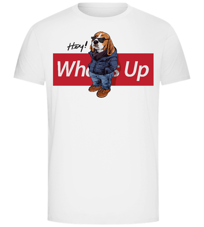 What's Up Dog Design - Comfort Unisex T-Shirt_WHITE_front