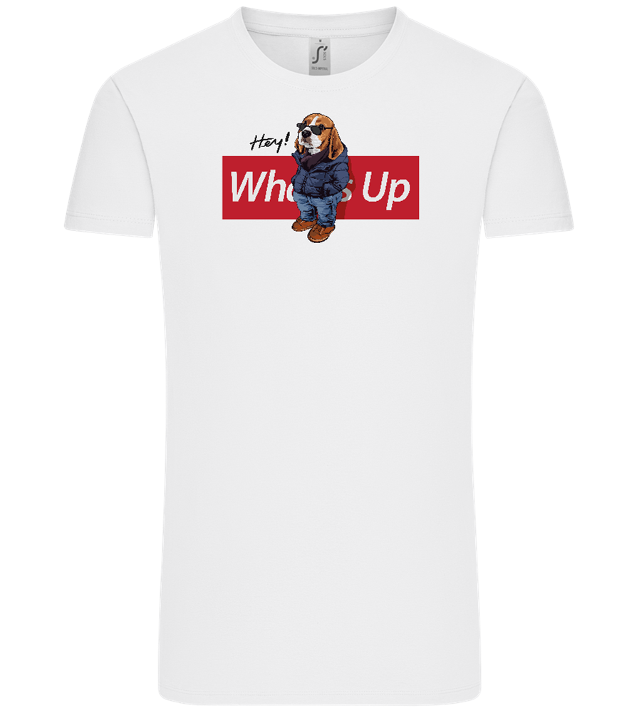 What's Up Dog Design - Comfort Unisex T-Shirt_WHITE_front