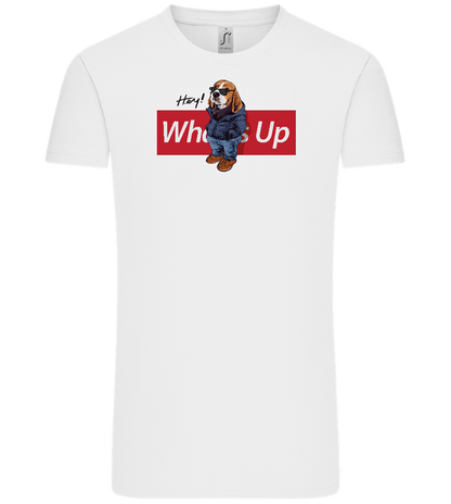 What's Up Dog Design - Comfort Unisex T-Shirt_WHITE_front