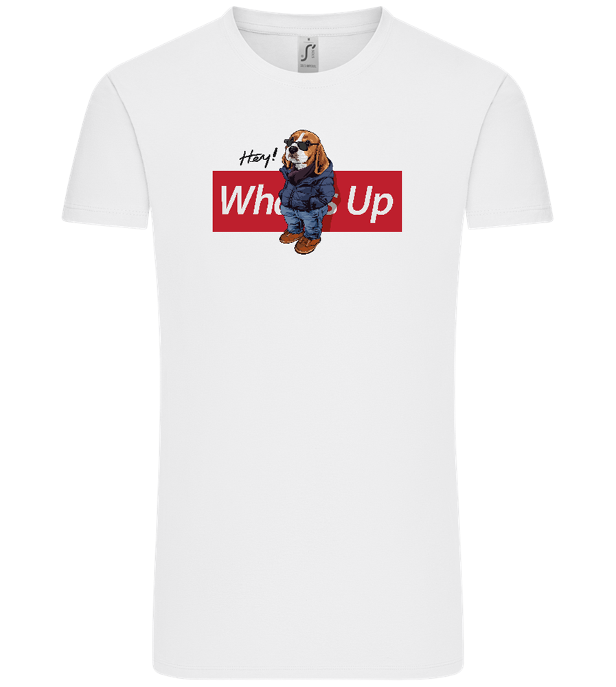 What's Up Dog Design - Comfort Unisex T-Shirt_WHITE_front
