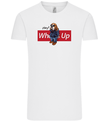 What's Up Dog Design - Comfort Unisex T-Shirt_WHITE_front