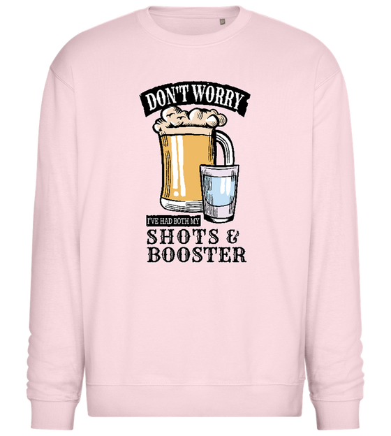 Shots and Booster Design - Comfort Essential Unisex Sweater_LIGHT PEACH ROSE_front