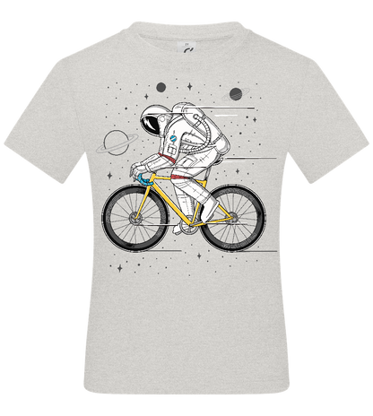 Astronaut on Bicycle Design - Basic kids t-shirt_VIBRANT WHITE_front