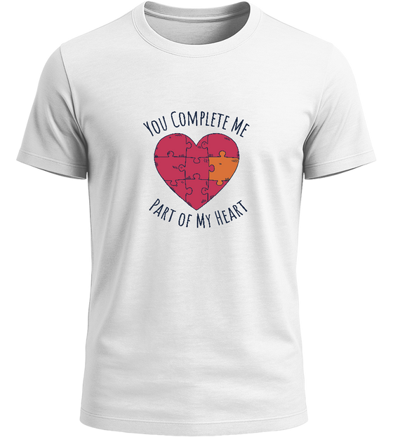 Part of my Heart Design - Basic Unisex T-Shirt_WHITE_front