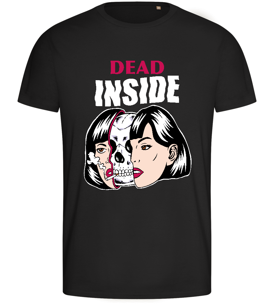 Dead Inside Design - Basic men's fitted t-shirt_DEEP BLACK_front