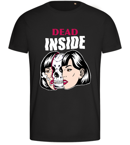 Dead Inside Design - Basic men's fitted t-shirt_DEEP BLACK_front