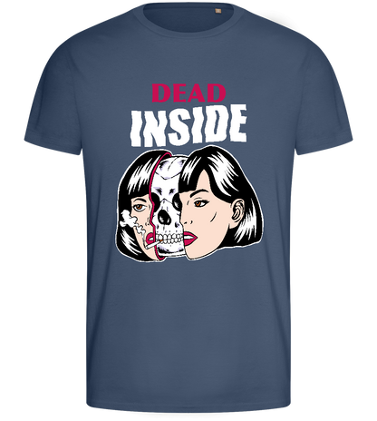 Dead Inside Design - Basic men's fitted t-shirt_DENIM_front