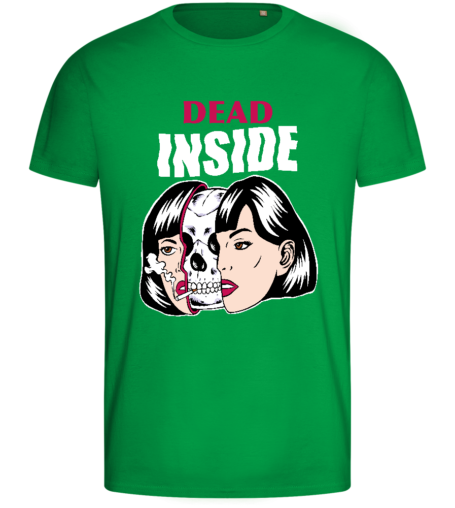 Dead Inside Design - Basic men's fitted t-shirt_MEADOW GREEN_front