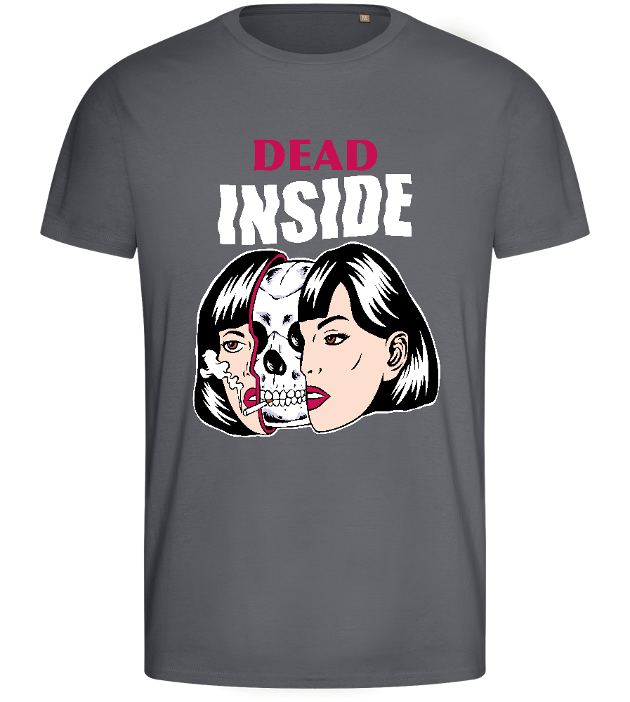 Dead Inside Design - Basic men's fitted t-shirt_MOUSE GREY_front