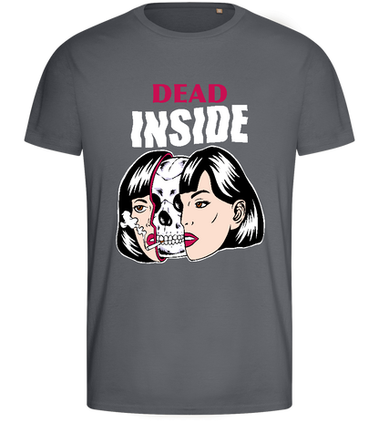 Dead Inside Design - Basic men's fitted t-shirt_MOUSE GREY_front