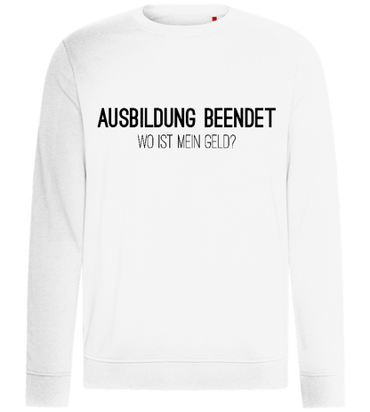 Ausbildung Beendet Text Design - Comfort unisex sweater_WHITE_front