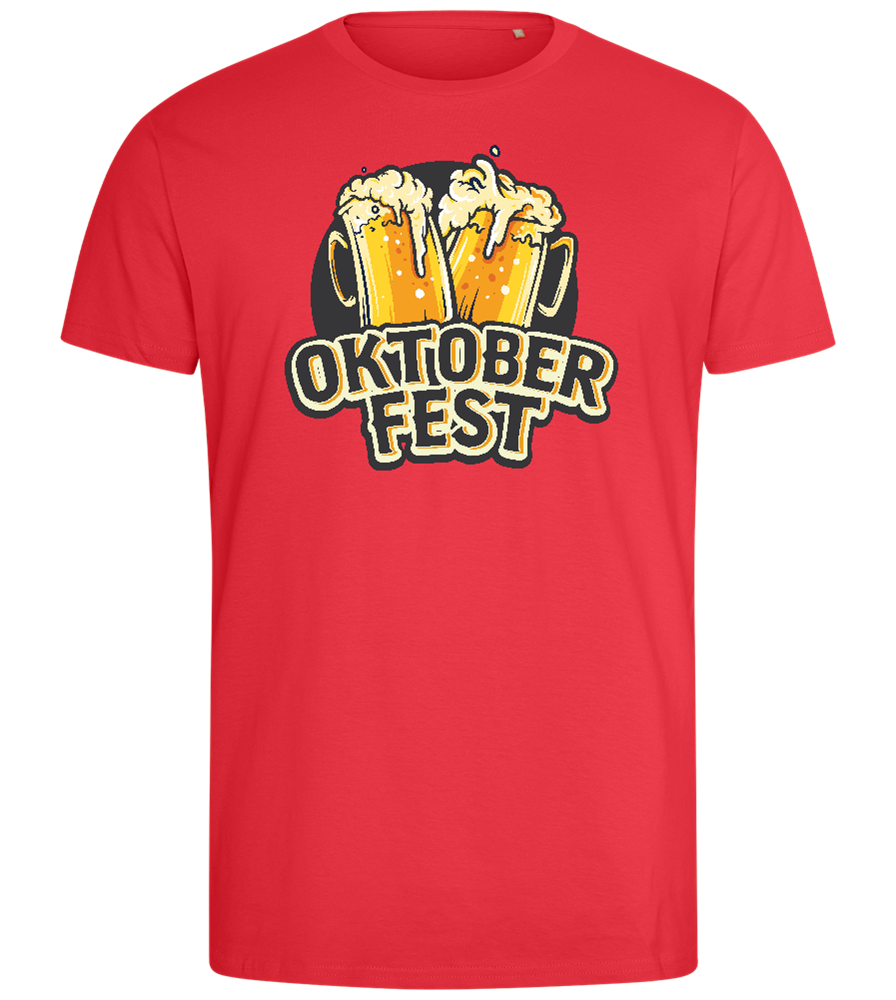 Oktoberfest Beers Design - Comfort men's fitted t-shirt_BRIGHT RED_front