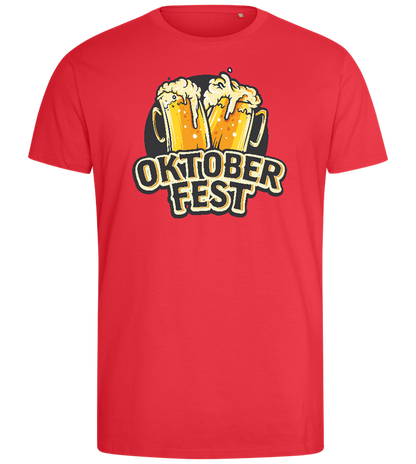 Oktoberfest Beers Design - Comfort men's fitted t-shirt_BRIGHT RED_front