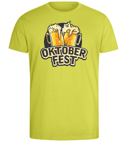 Oktoberfest Beers Design - Comfort men's fitted t-shirt_GREEN APPLE_front